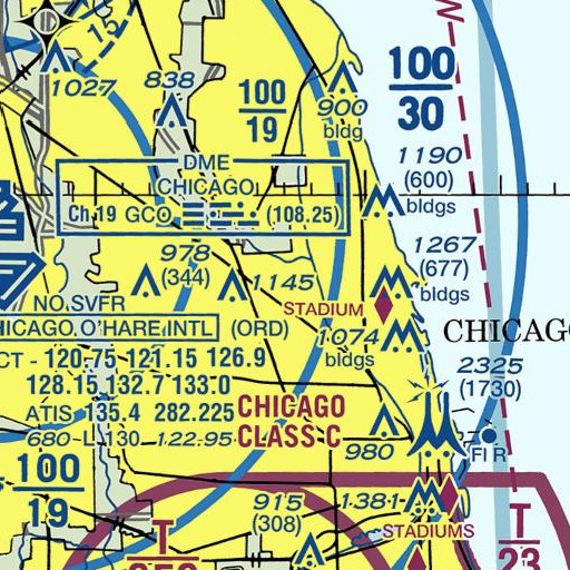 FAA VFR chart of Henry School, IL
