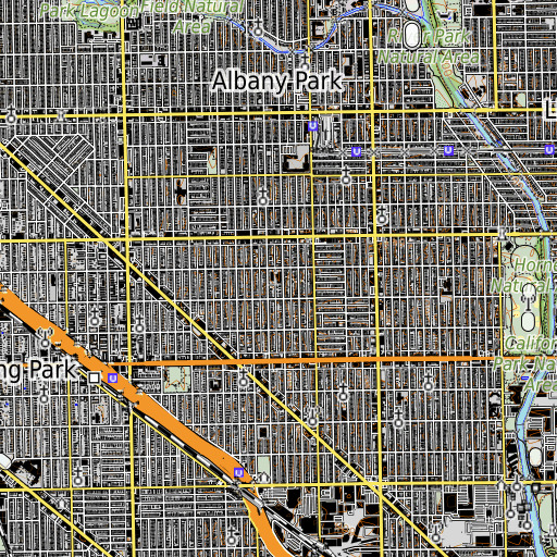 OpenTopoMap map of Henry School, IL