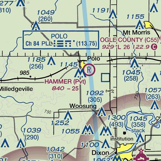FAA VFR chart of Henry School (historical), IL