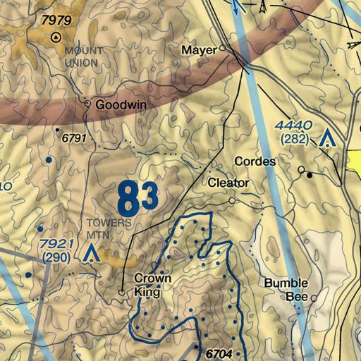 FAA VFR chart of Coyote Spring, AZ