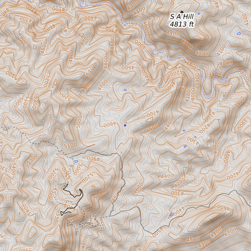 OpenTopoMap map of Coyote Spring, AZ