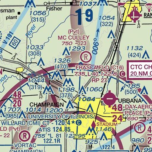 FAA VFR chart of Hensley School, IL