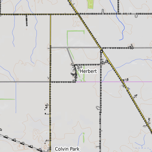 OpenTopoMap map of Herbert, IL