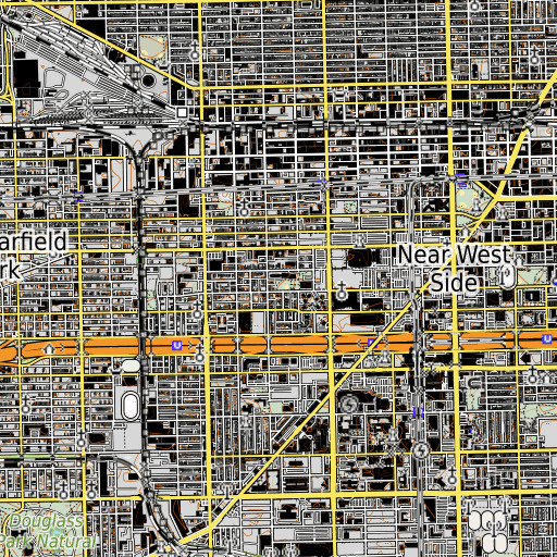 OpenTopoMap map of Herbert Elementary School, IL
