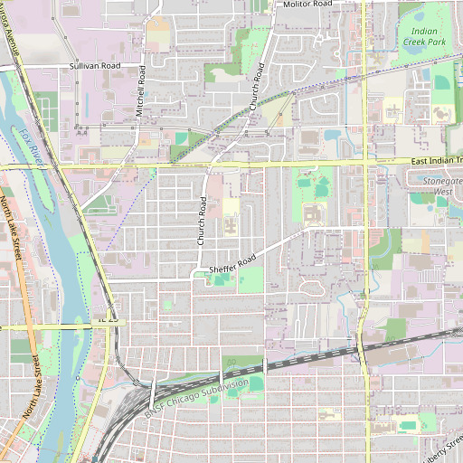 OpenStreetMap map of Nicholas A Hermes Elementary School, IL