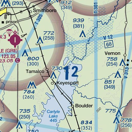 FAA VFR chart of Hermit Point, IL