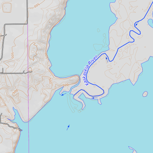 OpenTopoMap map of Hermit Point, IL
