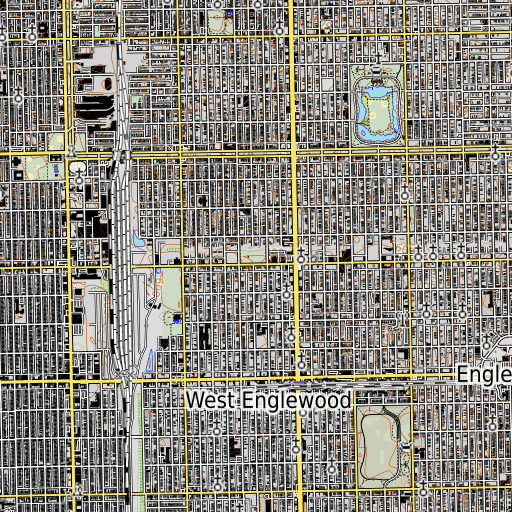 OpenTopoMap map of Hermitage Park, IL