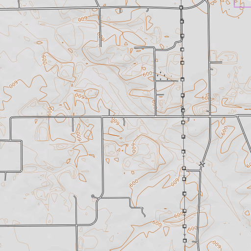 OpenTopoMap map of Johnson Valley Mine, IL