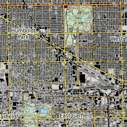 OpenTopoMap map of Kells Park, IL