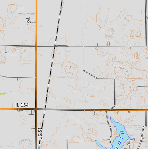 OpenTopoMap map of Lee Cemetery, IL