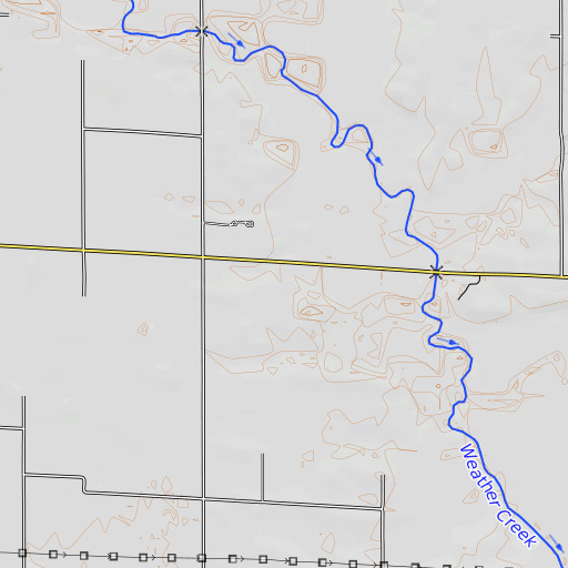 OpenTopoMap map of Levitte Cemetery, IL