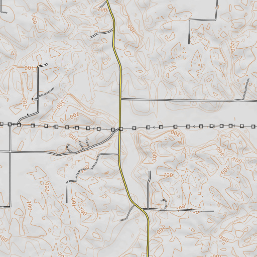 OpenTopoMap map of Lierle Creek, IL