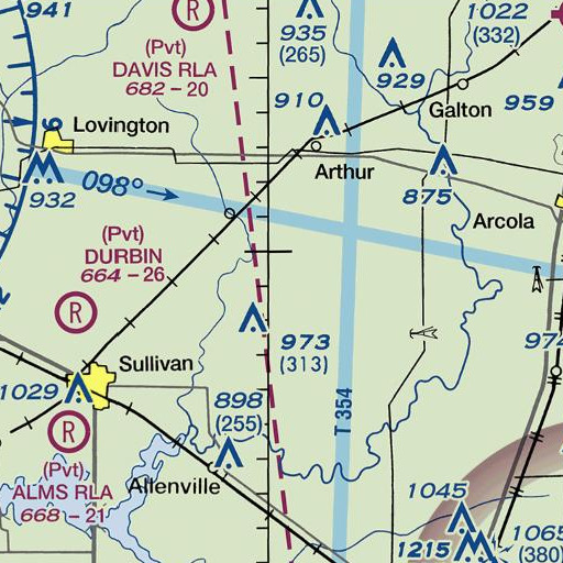 FAA VFR chart of Lilly School (historical), IL
