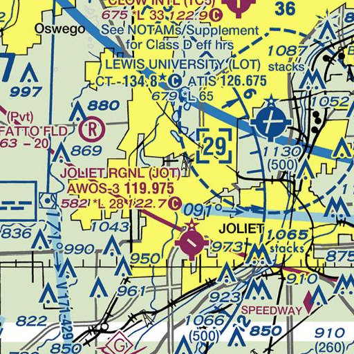 FAA VFR chart of Lily Cache Creek, IL