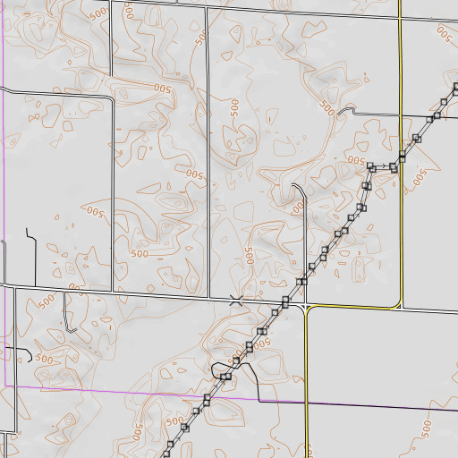 OpenTopoMap map of Limestone Creek, IL