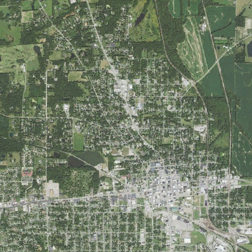 Aerial imagery of Lincoln Elementary School, IL