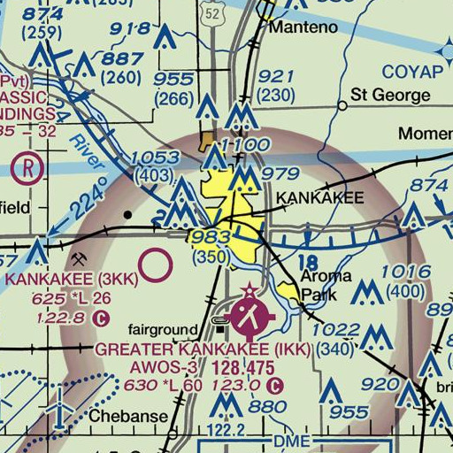 FAA VFR chart of Lincoln School, IL