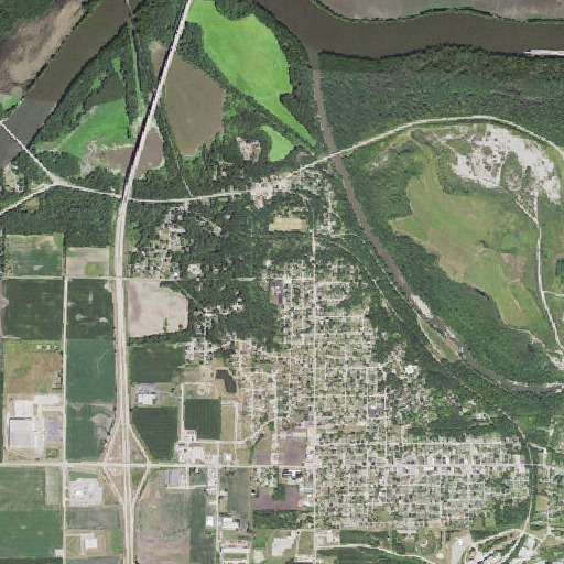 Aerial imagery of Lincoln Elementary School, IL