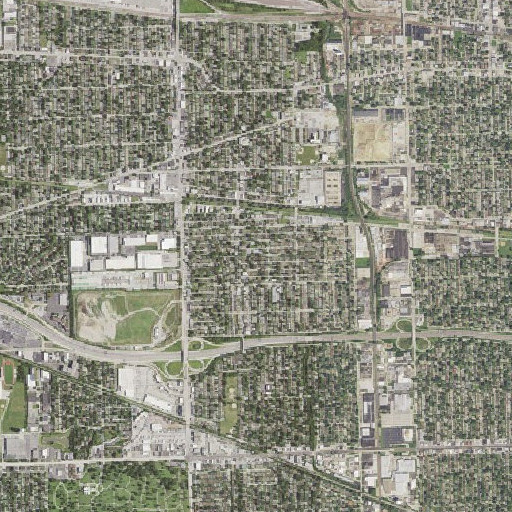 Aerial imagery of Lincoln Elementary School, IL