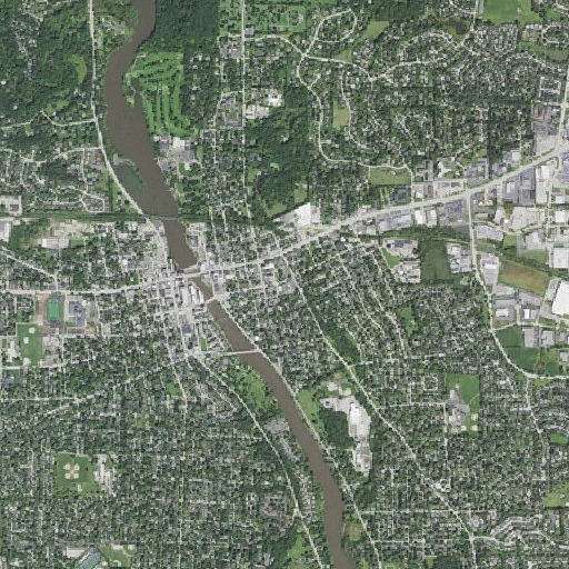 Aerial imagery of Lincoln Elementary School, IL