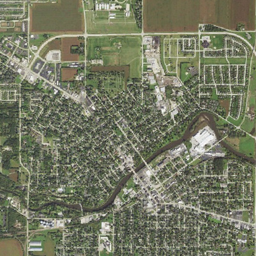 Aerial imagery of Lincoln Elementary School, IL