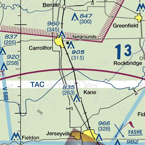 FAA VFR chart of Link Branch, IL