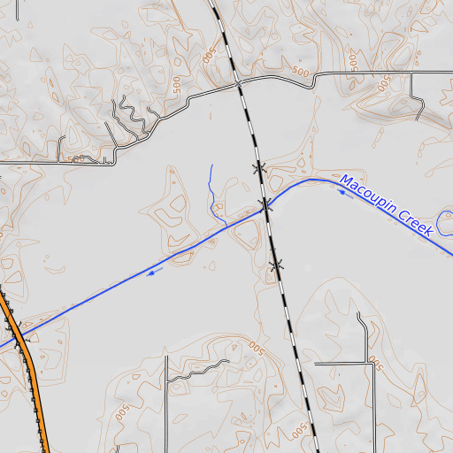 OpenTopoMap map of Link Branch, IL