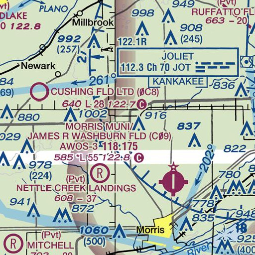 FAA VFR chart of Lisbon, IL
