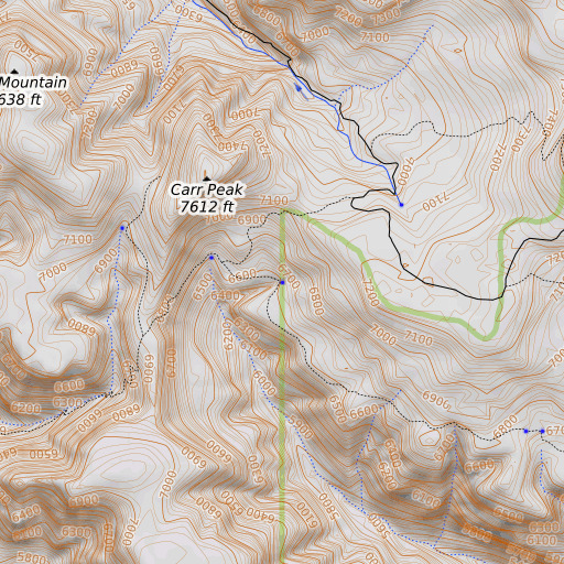 OpenTopoMap map of Trailside Spring, AZ
