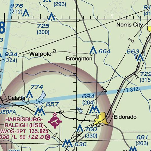 FAA VFR chart of Long Branch, IL