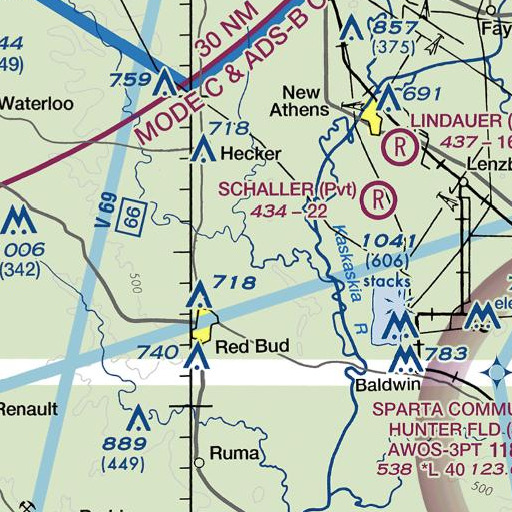 FAA VFR chart of Long Lake, IL