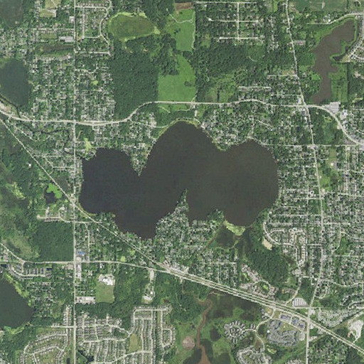 Aerial imagery of Long Lake, IL