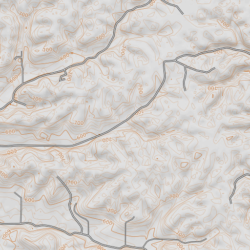 OpenTopoMap map of Lost Hollow, IL