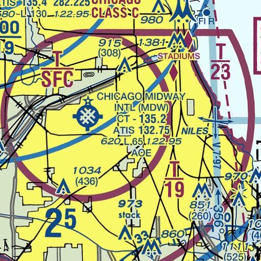 FAA VFR chart of Maria High School, IL