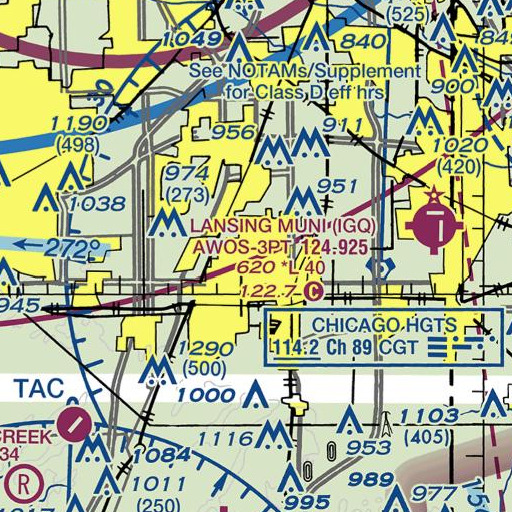 FAA VFR chart of Marian High School, IL
