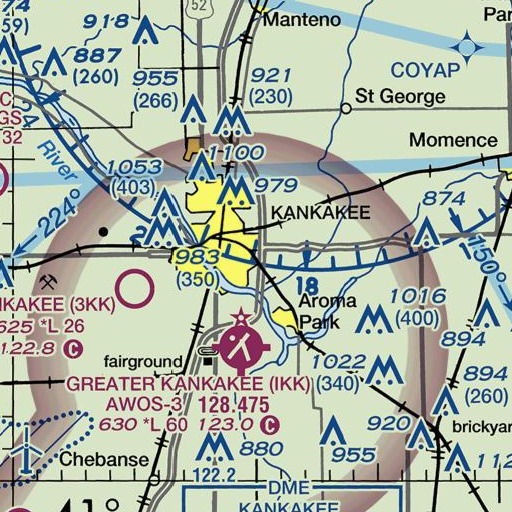 FAA VFR chart of Mark Twain Primary School, IL