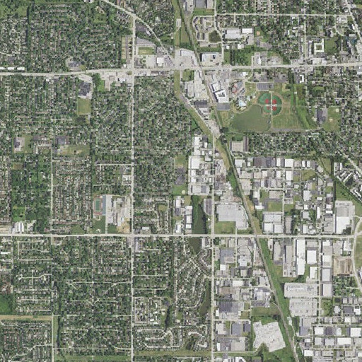 Aerial imagery of Mark Twain Elementary School, IL