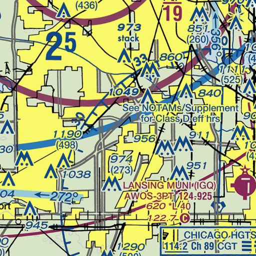 FAA VFR chart of Markham, IL
