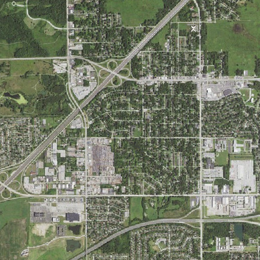 Aerial imagery of Markham Park Elementary School, IL