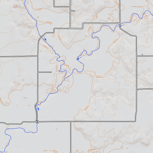OpenTopoMap map of Marks Creek, IL