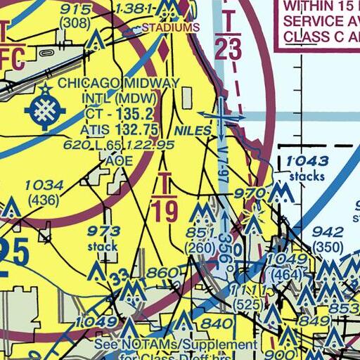 FAA VFR chart of McDade Classical Elementary School, IL