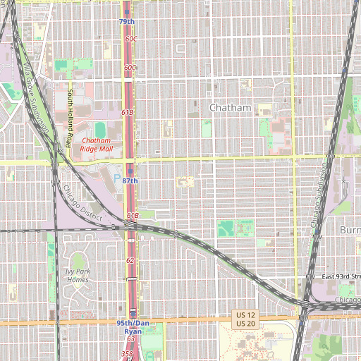 OpenStreetMap map of McDade Classical Elementary School, IL
