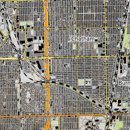 OpenTopoMap map of McDade Classical Elementary School, IL