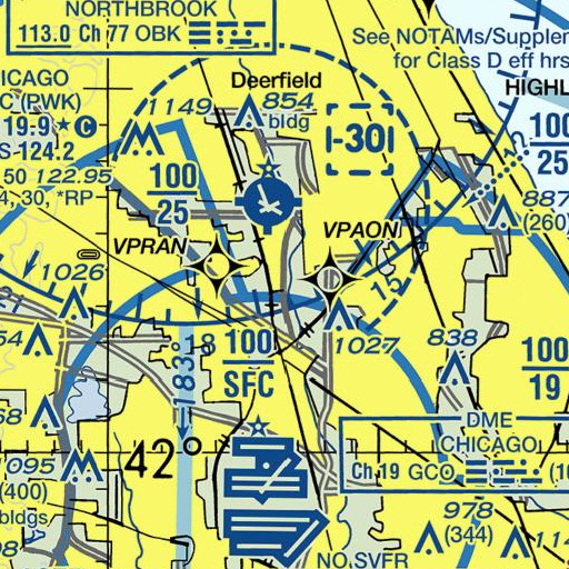 FAA VFR chart of McDonald Creek, IL