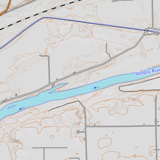 OpenTopoMap map of McNellis Bayou, IL