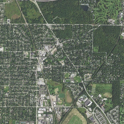 Aerial imagery of Meadowbrook Elementary School, IL