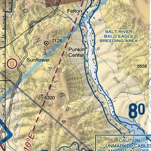 FAA VFR chart of Nook Spring, AZ