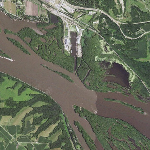 Aerial imagery of Menominee River, IL