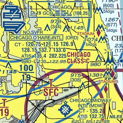 FAA VFR chart of Merrick Park, IL